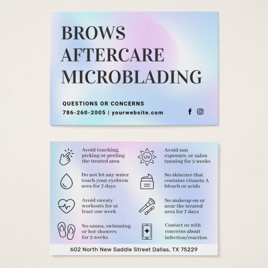 Signature UV Gloss Holographic Brosses post-soins (Devant & derrière)