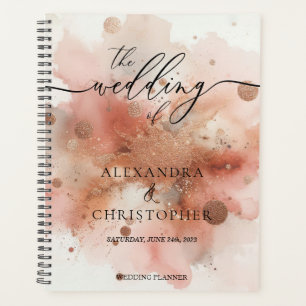 Signatures de mariage à l'aquarelle tons terre Ros