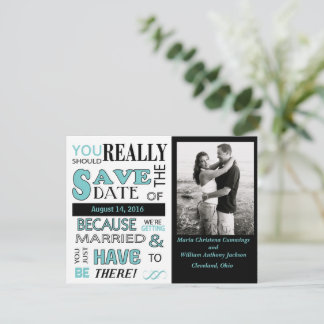 Signboard Bewaar de datum (blauw) Aankondiging