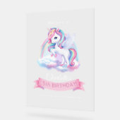 Signe acrylique à une fête d'anniversaire magique. (Angle)