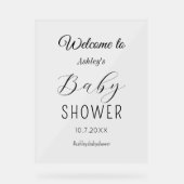 SIGNE ACrylique baby shower Bienvenue (Recto)