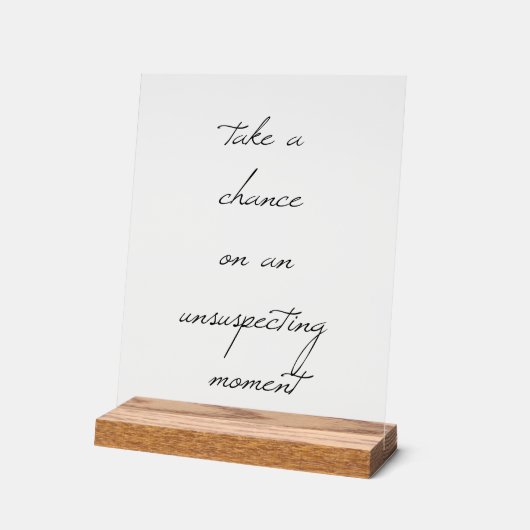 Signe Acrylique Chance (Angle)