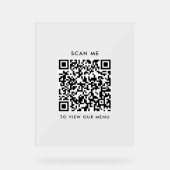 Signe acrylique de code QR - Menu Récupération mod (Recto)