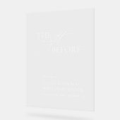 Signe acrylique de la nuit précédant le dîner de r (Angle)