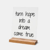 Signe acrylique Dream Come True (Angle)