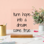 Signe acrylique Dream Come True (Mariage)