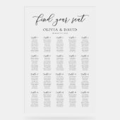 Signe acrylique élégant Script 20 table Seating Ch (Recto)