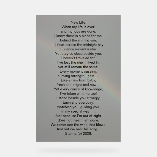 SIGNE ACrylique POÈME SUR LA CONCEPTION DE PHOTOGR (Recto)