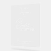 Signe acrylique pour la douche de la mariée. (Angle)
