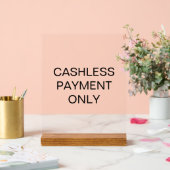 Signe acrylique pour paiement sans cachets seuleme (Mariage)