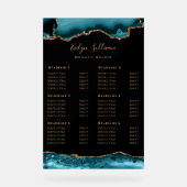 Signe acrylique turquoise tarif Agate (Recto)