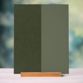 Signe Acrylique Verte Moss Split - Personnalisable (Neutre)