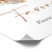 Signe affiche de Favors Floral Bohème Over the moo (Coin)