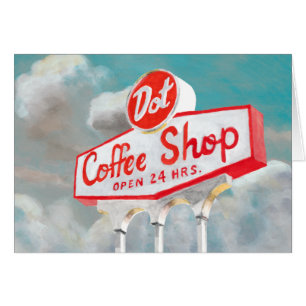 Signe américain de café-restaurant du bord de la