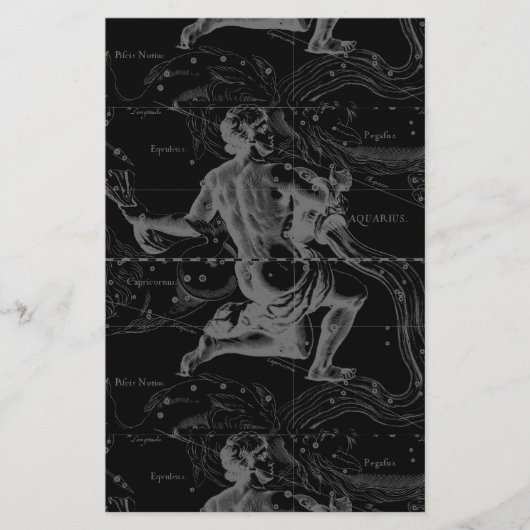 Signe Aquarius Carte de la constellation par Hevel (Devant)