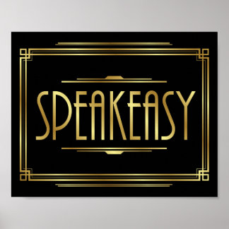 Signe Art Déco SPEAKEASY