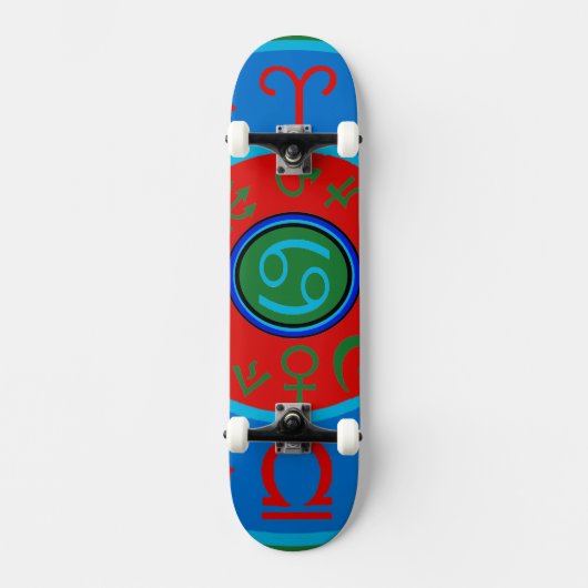 Signe astrologique du Cancer sur skateboard (Recto)