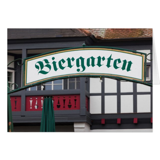 Signe Biergarten, Allemagne (Devant horizontal)