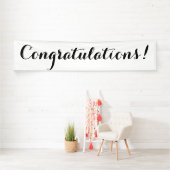 Signe blanc noir simple de bannière de (En situation)