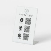 SIGNE CENTRALE DU CODE QR DES RÉSEAUX SOCIAUX (Recto)