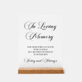 Signe commémoratif "In Love Memory" Script élégant (Recto)