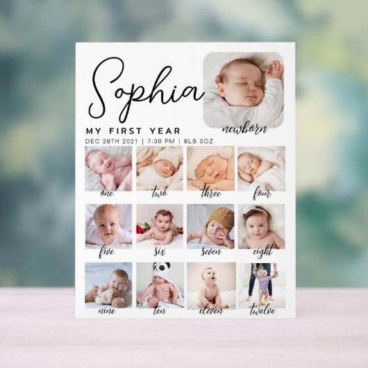 signe d'anniversaire, premier bébé imprimable (Neutre)