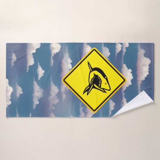 signe d'avertissement de requin (Serviette de bain)
