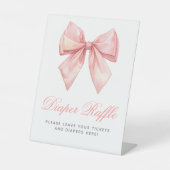 Signe de Baby shower de béquille rose pâle (Recto)