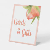 Signe de Baby shower de la petite fille Peach Cart (Recto)