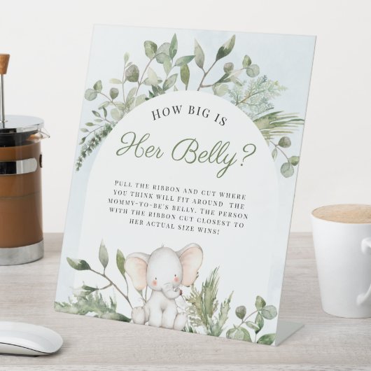 Signe de Baby shower éléphant de son ventre (In SItu)