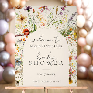 SIGNE DE Baby shower Floral Fleur sauvage minimali