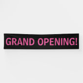 Signe de bannière noire rose (Horizontal)