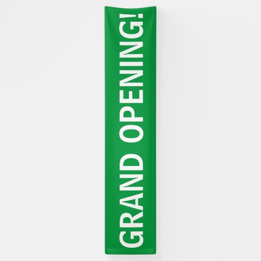 Signe de bannière verte et blanche (Vertical)