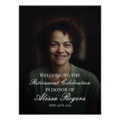 Signe de bienvenue de la fête de retraite avec pho (Devant)