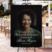 Signe de bienvenue de la fête de retraite avec pho