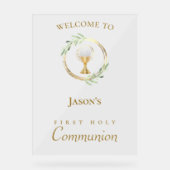 Signe de bienvenue de la première communion (Recto)