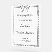 Signe de bienvenue pour la fête de mariage Noeud p (Angle)