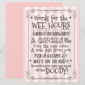 Signe de carte d'activité de couche-culotte de (Devant / Derrière)