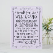 Signe de carte d'activité de couche-culotte de (Debout devant)