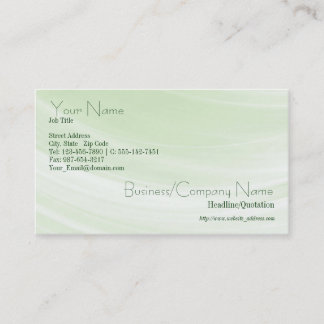 Signe de carte de visite vert