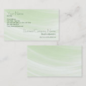 Signe de carte de visite vert (Devant / Derrière)
