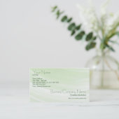 Signe de carte de visite vert (Debout devant)