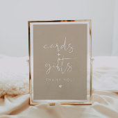 SIGNE DE CARTES ET Cadeaux en crème beige INDIE