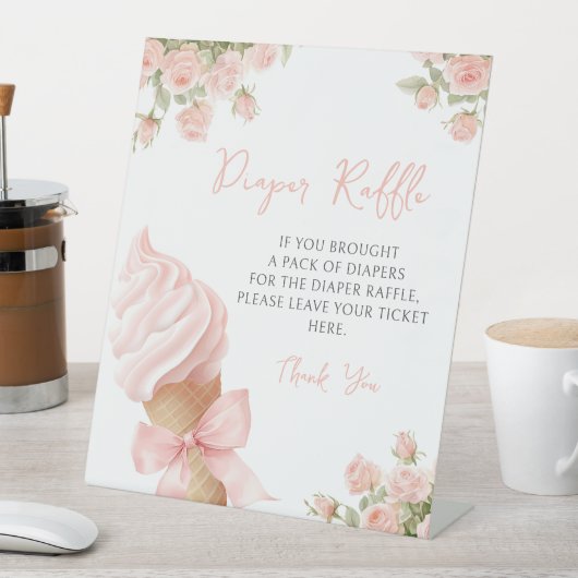 Signe de chaudière à lait rose crème glacée Bow Fl (In SItu)