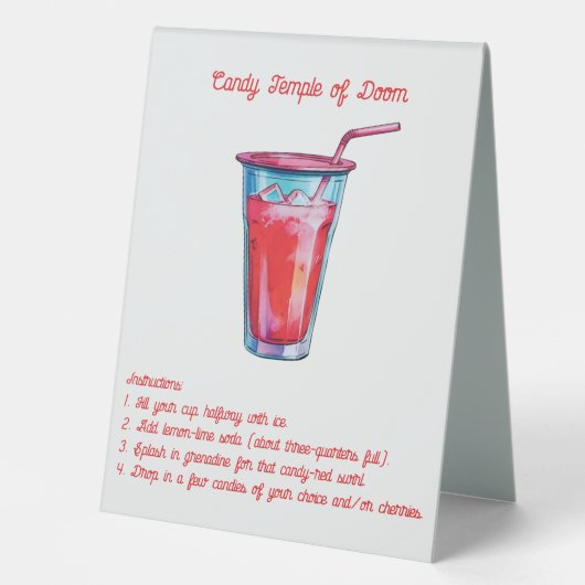 Signe de cocktail automatique Shirley Temple Twist (Recto)