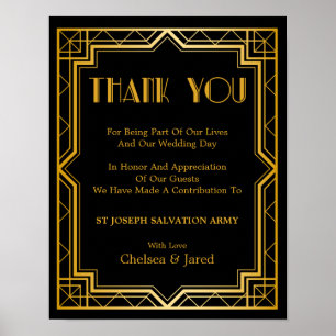 Signe de don mariage Gatsby Art Déco