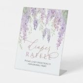 Signe de jauge à Baby shower de glycine violet (Recto)