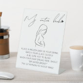 Signe de jeu de baby shower moderne 'mon eau s'est (In SItu)