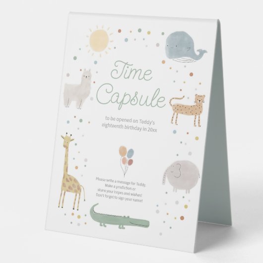 signe de la capsule temporelle de l'animal boho (Recto)