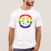 SIGNE DE LA PAIX arc-en-ciel T-shirt Gay pride LGB (Devant)